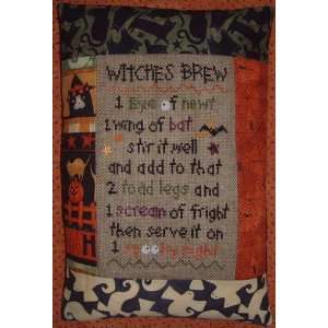  Witches Brew Pillow   Cross Stitch Kit: Arts, Crafts 