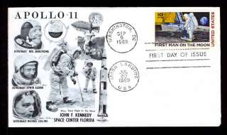 C76 89 FIRST MAN ON THE MOON FDC BY ORBIT COVERS 1969  