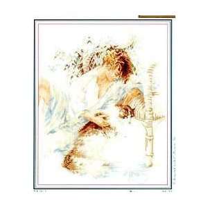   Girl with Cat, Cross Stitch from Stoney Creek: Arts, Crafts & Sewing