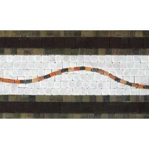  12x8 Border Marble Mosaic Art Stone Tiles Wall Floor 