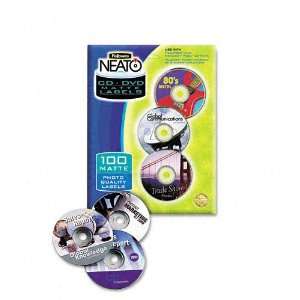  Fellowes : NEATO CD/DVD Laser/Inkjet Labels, Matte White 