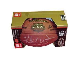 Kurt Warner St. Louis Rams Autographed LogoBall Football:  