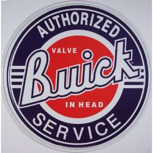  Buick Authorized Service Car Dealer Round Retro Vintage 