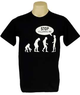 Banksy Funny Human Evolution T Shirt Guys Stencil, M  