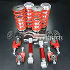 RED EG JDM COILOVERS LOWERING SPRING SLEEVES + FRONT RE