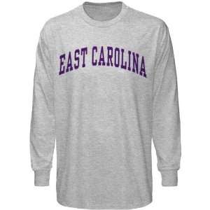  East Carolina Pirates Ash Arched Lettering Long Sleeve T 