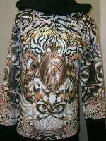 Christian Audigier Tiger Stare Specialty Hoodie NWT  