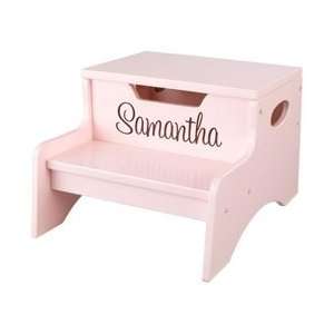  Personalized Pink Step n Store Stool: Toys & Games