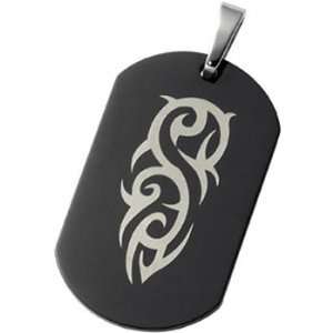  Stainless Steel Tribal Dog Tag Pendant: Jewelry
