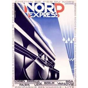  Adolphe Mouron Cassandre   Nord Express Giclee on acid 