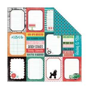 Echo Park Paper Happy Days Double Sided Cardstock 12X12 Journaling 