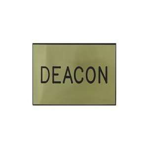  Engraved Badge Deacon Gold Magnetic Back