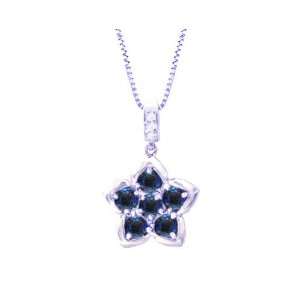   TwinK le Star Gemstone Pendant Blue Sapphire , Chain  NOT included