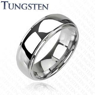 Tungsten Carbide shiny mirror polished finish mens wedding band 