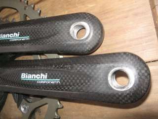 Bianchi Carbon Crankset.Campagnolo square taper. 170mm 53/39  