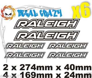Raleigh bike, bicycle,decal / stickers x 6  