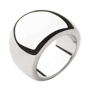  Womens Stainless Steel Ring In All Polished Steel with 