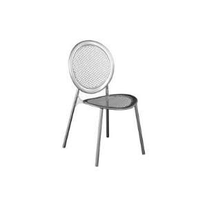   Steel Metal Side Stackable Patio Dining Chair: Home & Kitchen