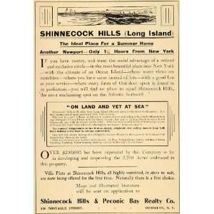   Hills & Peconic Bay Realty Company   Original Print Ad