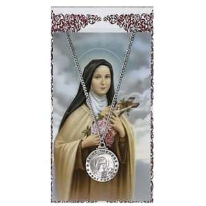  St Therese Prayer Card With Medal Patron Saint Catholic 