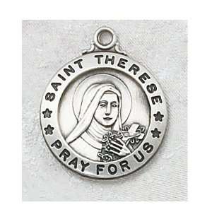  Sterling Silver St. Therese Medal Jewelry
