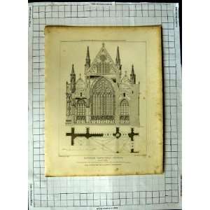  1821 East End Lincoln Cathedral Church Pugin Keux