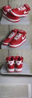 Nike Air Force 1 One Mid Sport Red White Leather DS Sz 9.5 new 315123 