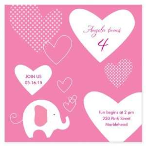  Elephant Love Squirts Birthday Invitation Health 