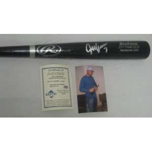  Jeff Francoeur Autographed Baseball Bat Atlanta Braves 