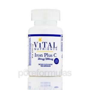  Vital Nutrients Iron Plus C 100 Capsules