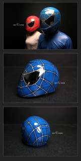 Blue Spiderman MOTORCYCLE helmet HJC CS R1 Chrome visor  