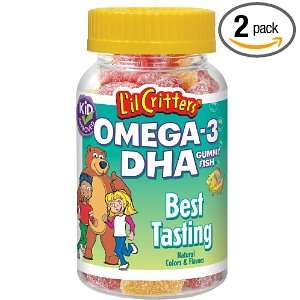  Lil Critters Omega 3 Vitamin Gummy Fish, 60 Count (Pack 