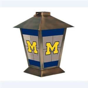   Wolverines NCAA Glass & Metal Candle Lantern (11): Sports & Outdoors