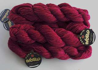 Noro Cash Iroha #84 Yarn Silk Cashmere RED   10 skeins  