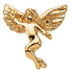  14KY Gold Dancing Angel Lapel Pin 12x13mm/14kt yellow gold 