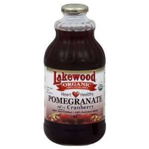 Lakewood Organic 100% Frt Jce Blend Pomegranate Cranberry   6 Bottles 