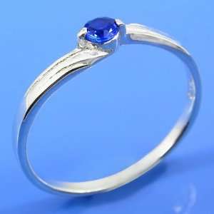  1.52 grams 925 Sterling Silver Gemstone Lady Ring Size # 9 