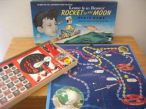 1959 LEAVE IT TO BEAVER  ROCKET to the MOON  SPACE GAME ORIGINAL WOW 