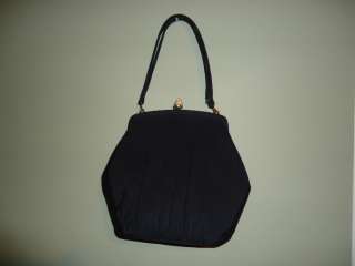 Vintage Womens Purse Evening Bag Black  