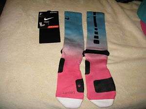 Nike Elite Lebron 9 IX South Beach Socks Foamposite Galaxy CUSTOM 