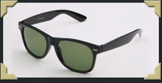 Glass Lens Sunglasses Black Retro Nerd 80s Emo Mens Womens New Retro 