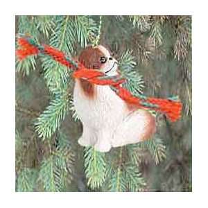  Red and White Japanese Chin Christmas Ornament: Home 