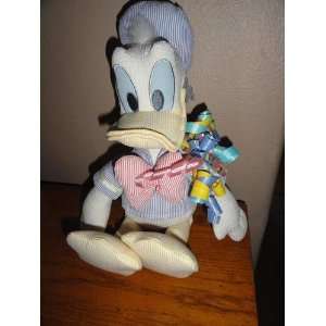  Disney Seersucker Donald Duck Stuffed Toy 