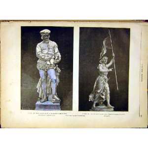  Statue Jean Cousin Chapu Joan Arc Leroux Print 1880: Home 