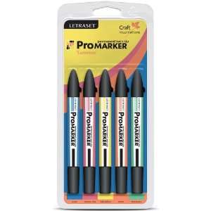   Letraset Pro Marker, Twin Tip, Summer, 5 Pack Arts, Crafts & Sewing