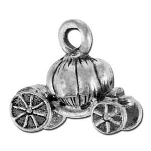   13mm Antique Silver Pumpkin Coach Pewter Charn Arts, Crafts & Sewing