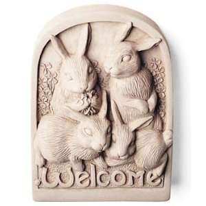   Bunny Rabbits Mumchin On Sweet Clover, Hare Sculpture