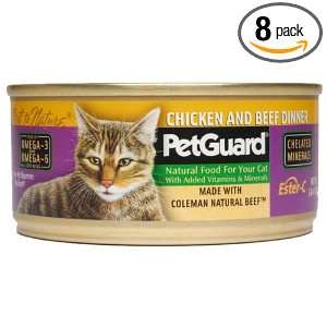 PetGuard Chicken and Beef Cat Food, 5.5  Ounce (Pack of 8)  