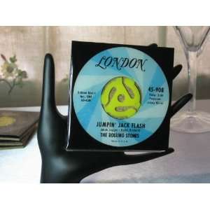   45 rpm Record Drink Coaster   Jumpin Jack Flash: Kitchen & Dining