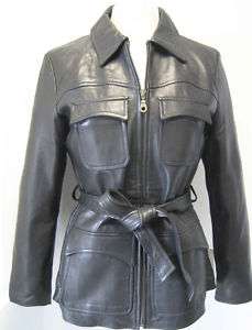   LAMBSKIN LEATHER 3/4 COAT JACKET WITH BELT (BUTTER SOFT~!)  